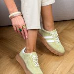 Sneakersy skórzane damskie Zielony – Vellora 2