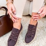 Trampki z plecioną podeszwą Czekoladowe – Woven Base 2