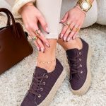 Trampki z plecioną podeszwą Czekoladowe – Woven Base 3