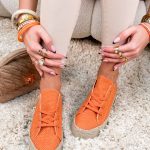 Trampki z plecioną podeszwą Pomarańczowe – Woven Base 4