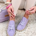 Trampki z plecioną podeszwą Fioletowe – Woven Base 4