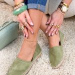 Espadryle wycięte po bokach Pistacjowe – Side Breeze 1