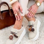 Sneakersy z podwójnymi sznurówkami Beżowe – Double Tie 3