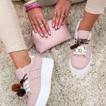 Sneakersy z podwójnymi sznurówkami Pudrowe – Double Tie 1