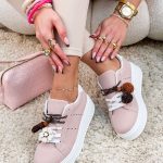 Sneakersy z podwójnymi sznurówkami Pudrowe – Double Tie 3