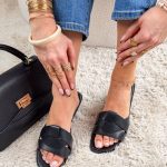 Przeplatane klapki Czarne – Soft Interlace 2