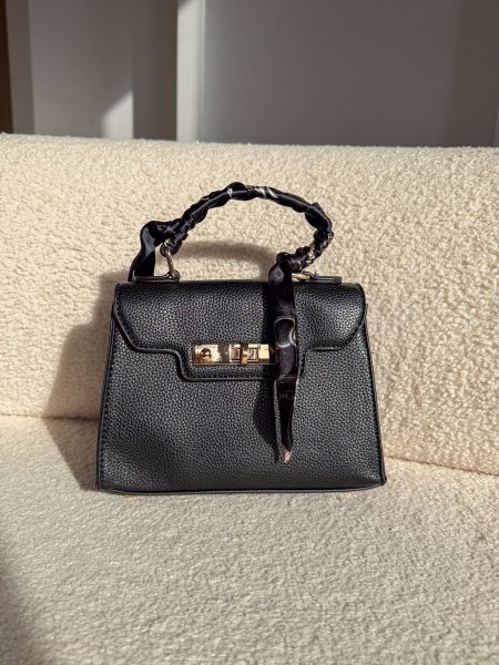 Torebka ze złotymi dodatkami i wstążkami Czarny – Golden Ribbon 1