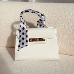 Torebka ze złotymi dodatkami i wstążkami Biały – Golden Ribbon 2