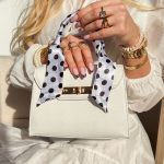 Torebka ze złotymi dodatkami i wstążkami Biały – Golden Ribbon 1