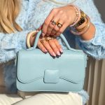 Torebka ze złotym łańcuszkiem Błękitny – Gold Chain 5