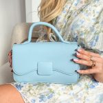 Torebka ze złotym łańcuszkiem Błękitny – Gold Chain 4