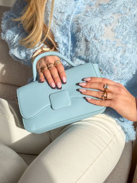 Torebka ze złotym łańcuszkiem Błękitny – Gold Chain 1