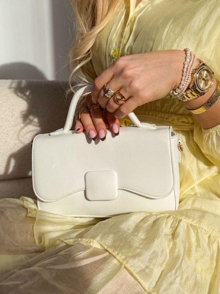 Torebka ze złotym łańcuszkiem Biały – Gold Chain 1