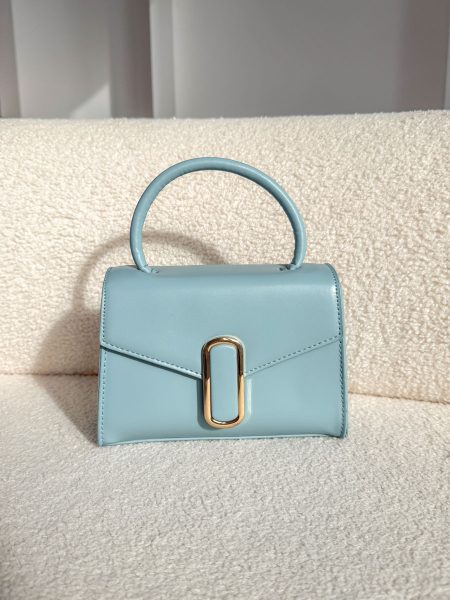 Torebka z rączką oraz podłużną owalną klamrą Czarny – Oval Touch 1