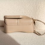 Torebka damska na dwa paski z klapą Beżowy – Double Line 3