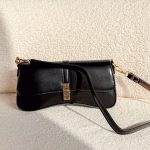 Torebka damska na dwa paski z klapą Czarny – Double Line 2