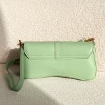 Torebka damska na dwa paski z klapą Pistacjowy – Double Line 3