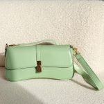 Torebka damska na dwa paski z klapą Pistacjowy – Double Line 2