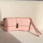 Torebka damska na dwa paski z klapą Pudrowy – Double Line 2