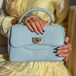 Torebka z okrągłą rączką zamykana na sprzączkę Błękitny – Round Grace 5