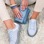 Sneakersy skórzane z zamkiem z boku Niebieskie – Zipline 2