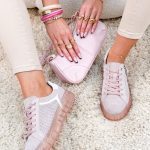 Sneakersy skórzane z zamkiem z boku Różowe – Zipline 1