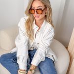 Kurtka koszulowa jeansowa Biały – Jeanselle 5