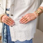 Kurtka koszulowa jeansowa Biały – Jeanselle 4