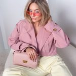 Krótki trencz z podszewką Różowy – Linéa Coat 5