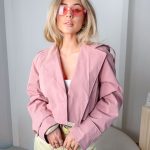 Krótki trencz z podszewką Różowy – Linéa Coat 4