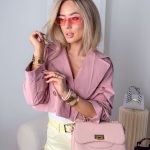 Krótki trencz z podszewką Różowy – Linéa Coat 1