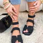 Rzymianki na rzep beżowa podeszwa Czarne – Desert Walk 4