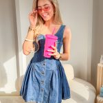 Sukienka jeansowa na ramiączkach Jeansowy – Denielle 5