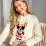Sweter chihuahua mom Beżowy – ChiCharm 4