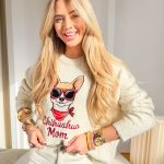 Sweter chihuahua mom Beżowy – ChiCharm 1