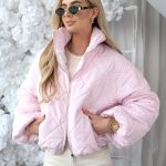 Kurtka wiosenna z poszerzanymi rękawami Pudrowy – Flarella 5