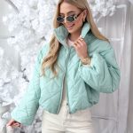 Kurtka wiosenna z poszerzanymi rękawami Mięta – Flarella 2