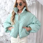 Kurtka wiosenna z poszerzanymi rękawami Mięta – Flarella 1