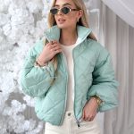 Kurtka wiosenna z poszerzanymi rękawami Mięta – Flarella 5