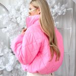 Kurtka wiosenna z poszerzanymi rękawami Różowy – Flarella 3