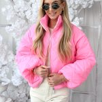 Kurtka wiosenna z poszerzanymi rękawami Różowy – Flarella 1