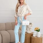 Koszula z haftowaniem i serduszkami Błękitna – Embroheart 2