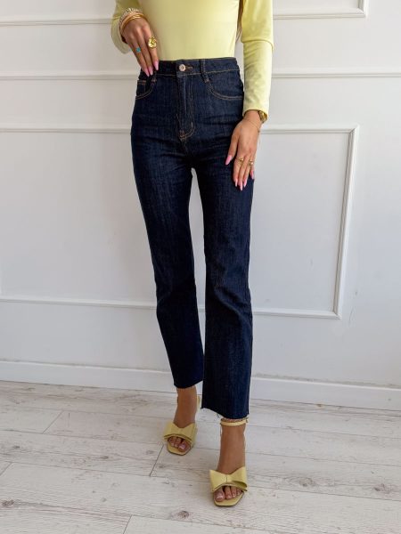 Klasyczne spodnie jeansowe damskie z wysokim stanem Jeansowy – Alta Denim