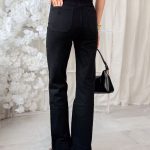 Spodnie jeansowe z ozdobnymi guzikami i kieszeniami Czarne – Buttonique 5