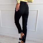 Klasyczne spodnie jeansowe damskie z wysokim stanem Czarne – Alta Denim 5