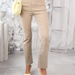 Klasyczne spodnie jeansowe damskie z wysokim stanem Piaskowy – Alta Denim 1