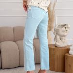 Klasyczne spodnie jeansowe damskie z wysokim stanem Błękitne – Alta Denim 3