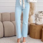 Klasyczne spodnie jeansowe damskie z wysokim stanem Błękitne – Alta Denim 1