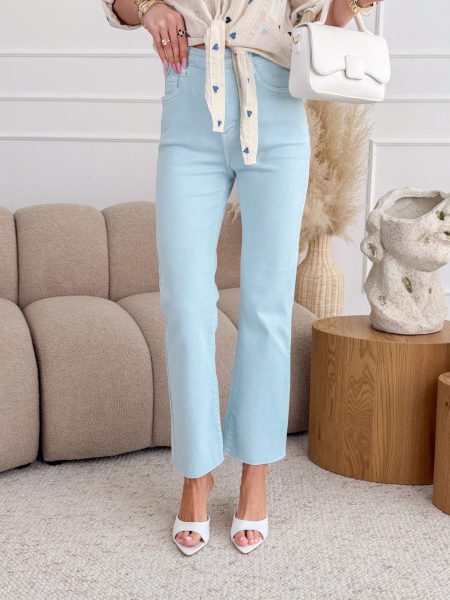 Klasyczne spodnie jeansowe damskie z wysokim stanem Błękitne – Alta Denim 1