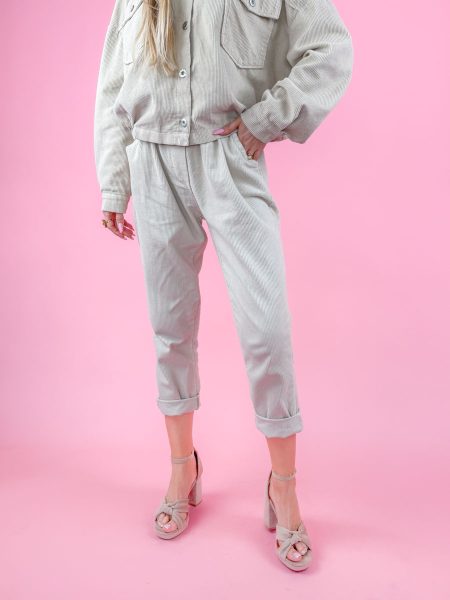 Spodnie sztruksowe Beżowe – Cordelia Pants 2